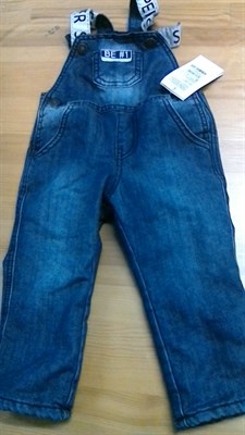полукомбинезон утепленный джинс для мальчика - фото 5667